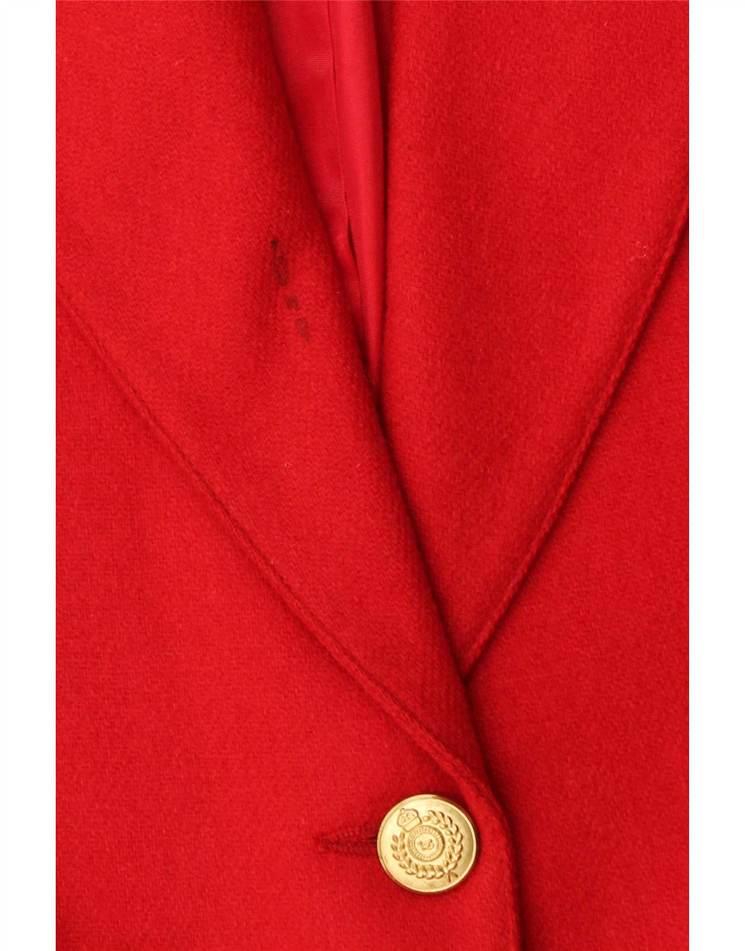 Vintage Damen 2-Knopf-Blazerjacke US 4 Kleine rote Wolle
