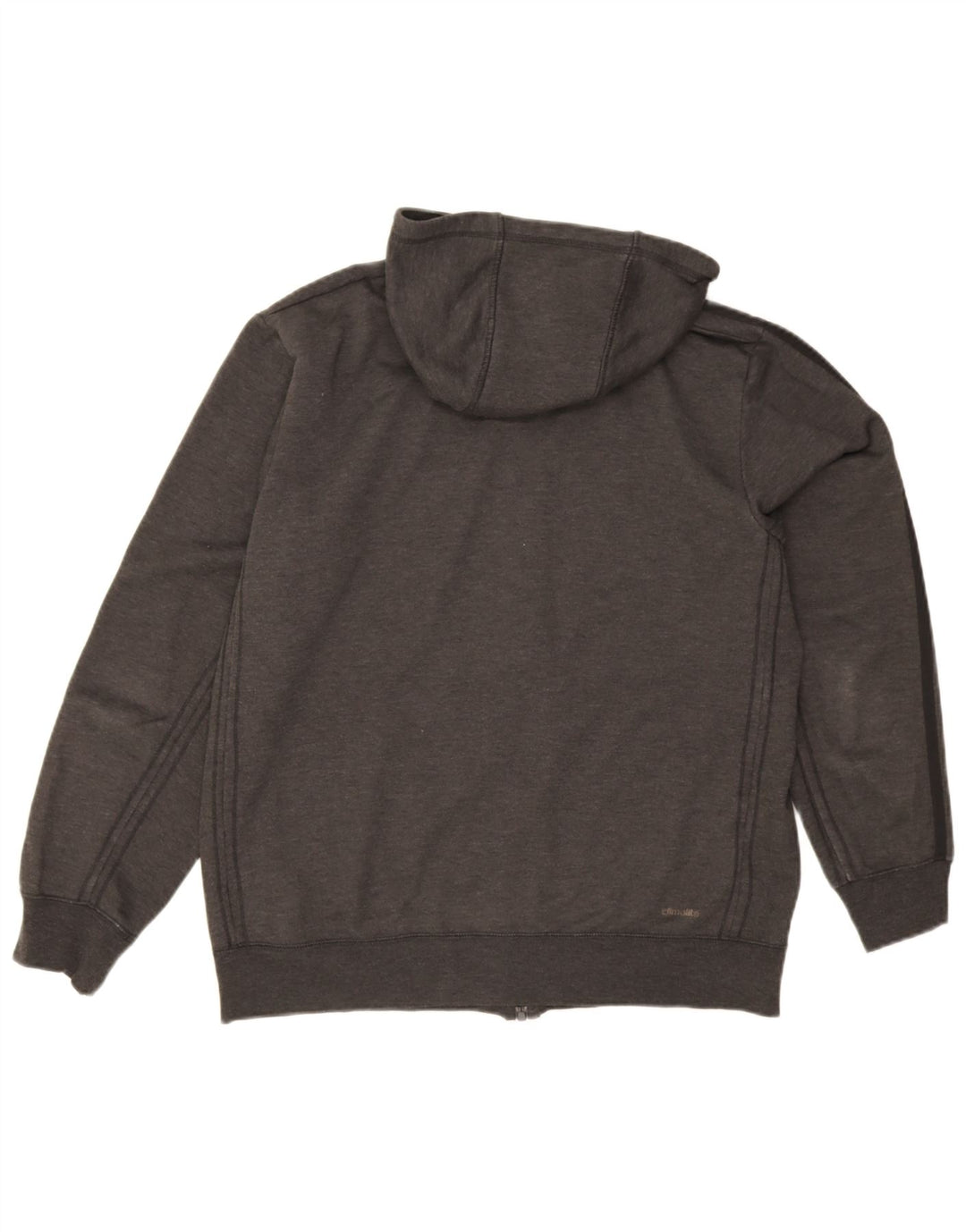 Adidas Herren Climalite Zip Hoodie Pullover Großes graues Polyester