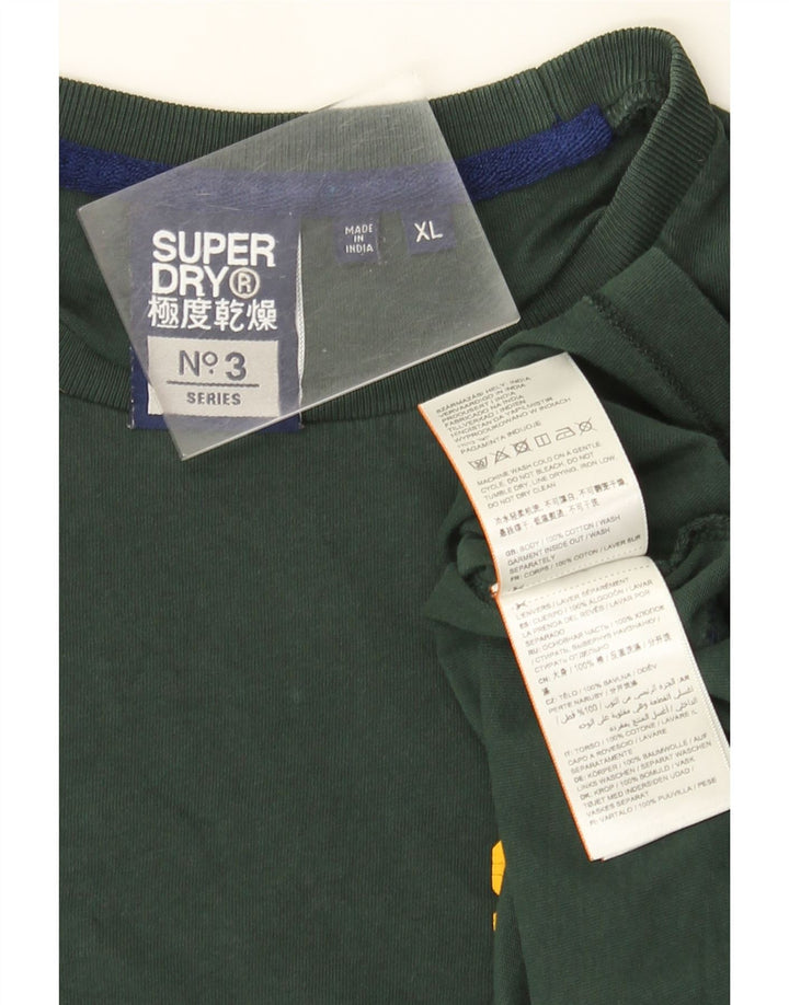 Superdry Herren Graphic Top Langarm XL Grün Baumwolle