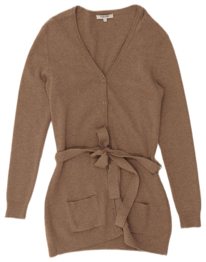 Geox Damen-Cardigan-Pullover UK 10 Small Brown