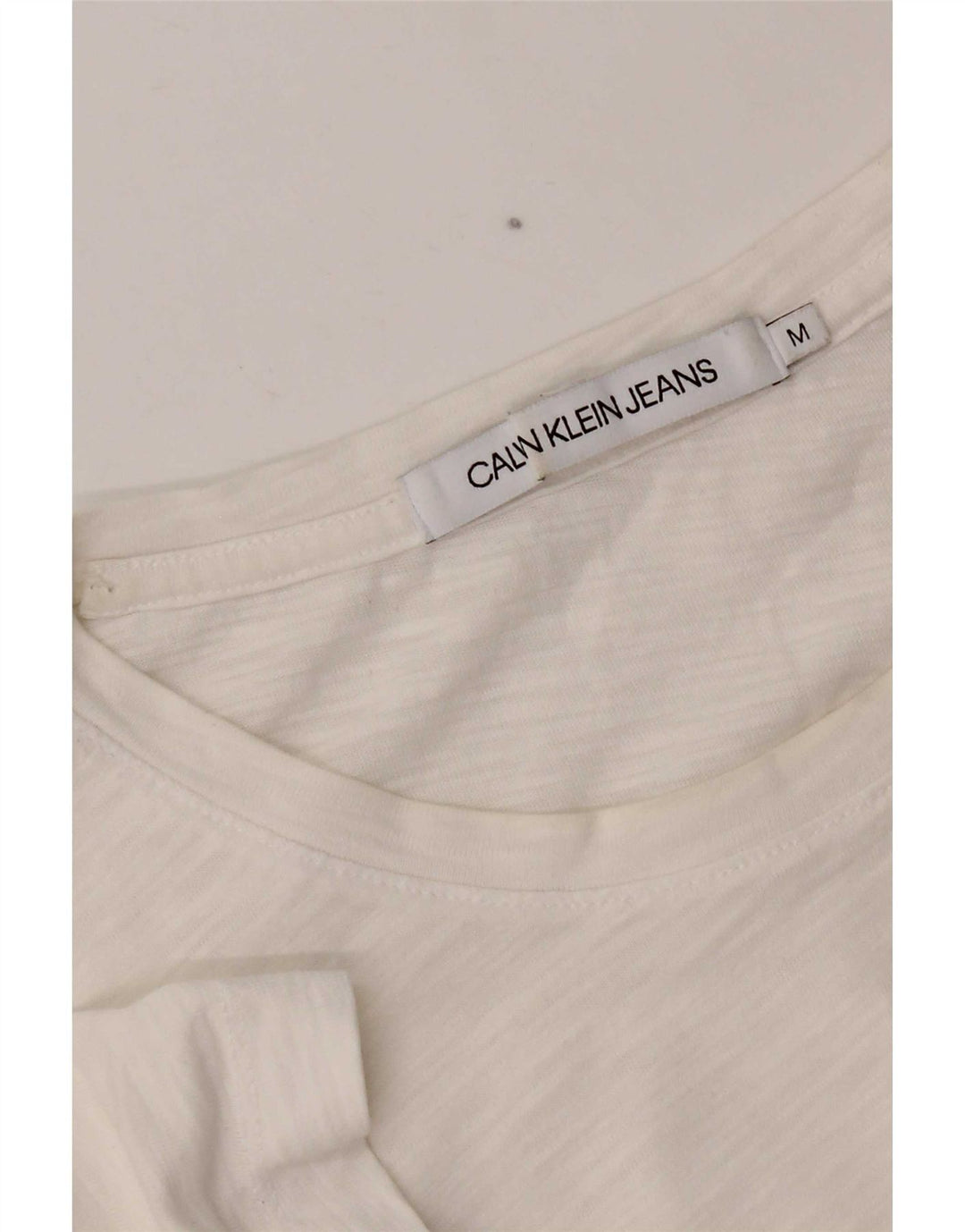Calvin Klein Jeans Damen T-Shirt Top UK 14 Mittelweiß