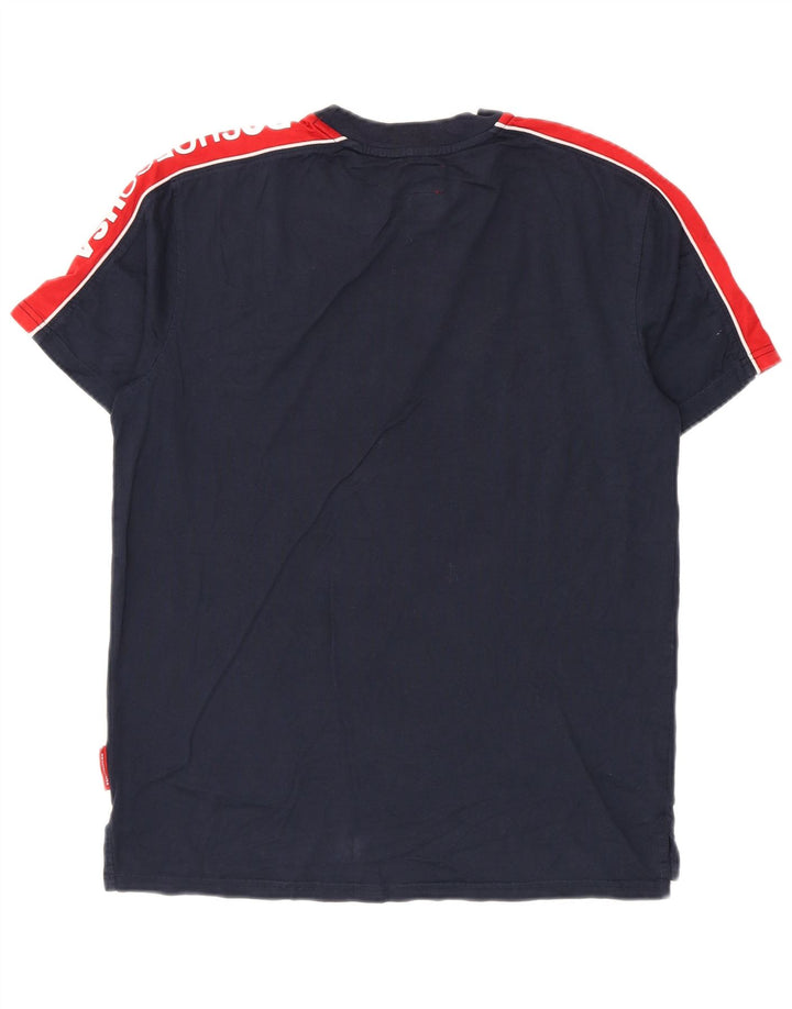 DC Herren-T-Shirt mit Grafik, Größe S, Marineblau, Farbblock
