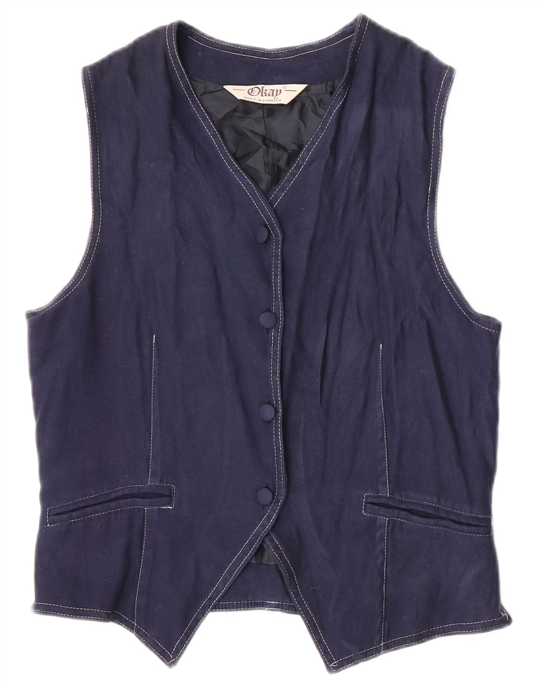 Okay Damen Weste UK 12 Medium Marineblau Polyester