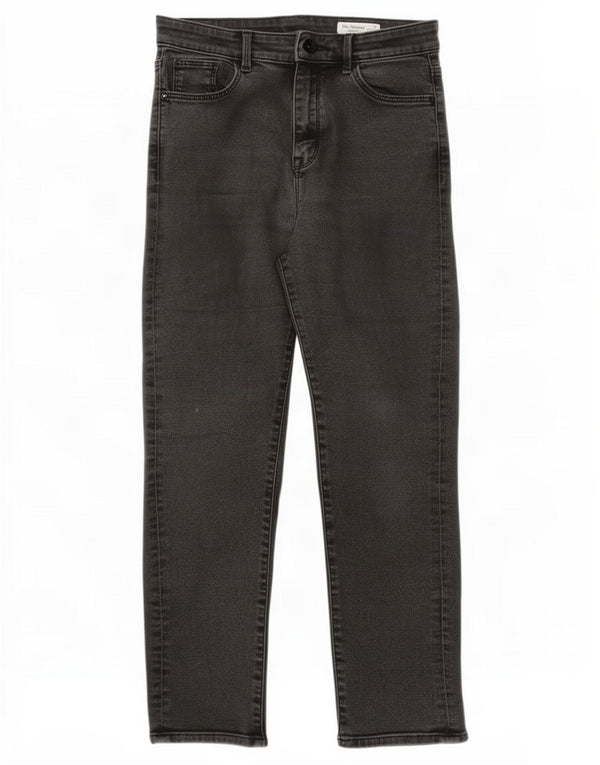 Marks & Spencer Damen Cigarette Straight Jeans UK 10 Small W28 L26 Schwarz