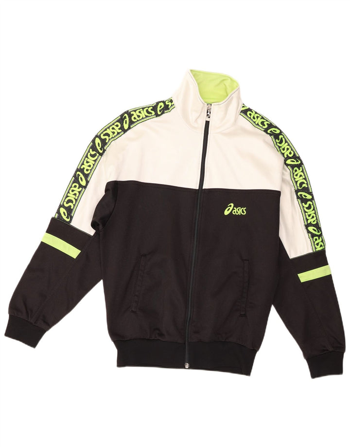 Asics Herren-Trainingsanzug mit grafischem Oberteil, IT-Größe 44, XS, Schwarz, Farbblock