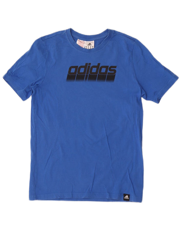 Adidas Jungen Graphic T-Shirt Top 13–14 Jahre, blaue Baumwolle