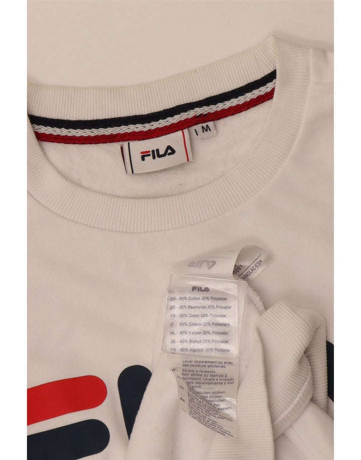 Fila Herren-Sweatshirt mit Grafik, mittelweiße Baumwolle