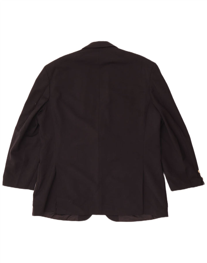 Marks & Spencer Herren-Blazer mit 2 Knöpfen, UK 46, XL, Schwarz, Polyester