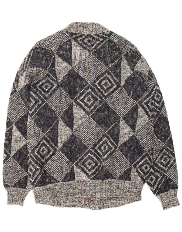 Gala Herren Strickjacke XL Grau Geometrisch