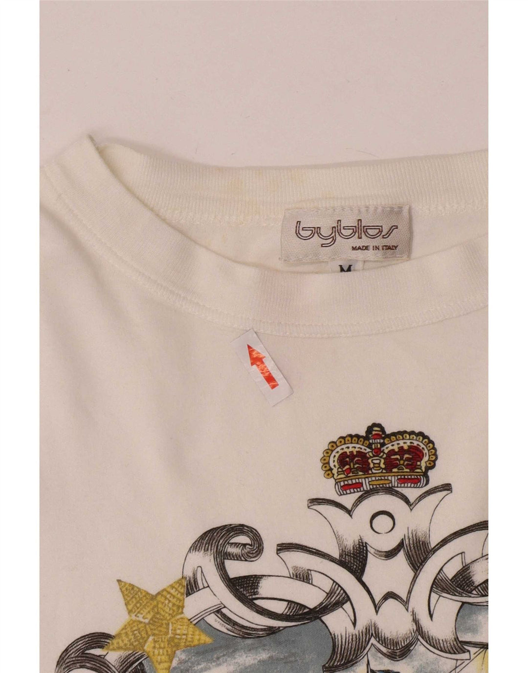 Byblos Herren-T-Shirt mit Grafik, mittelweiße Baumwolle