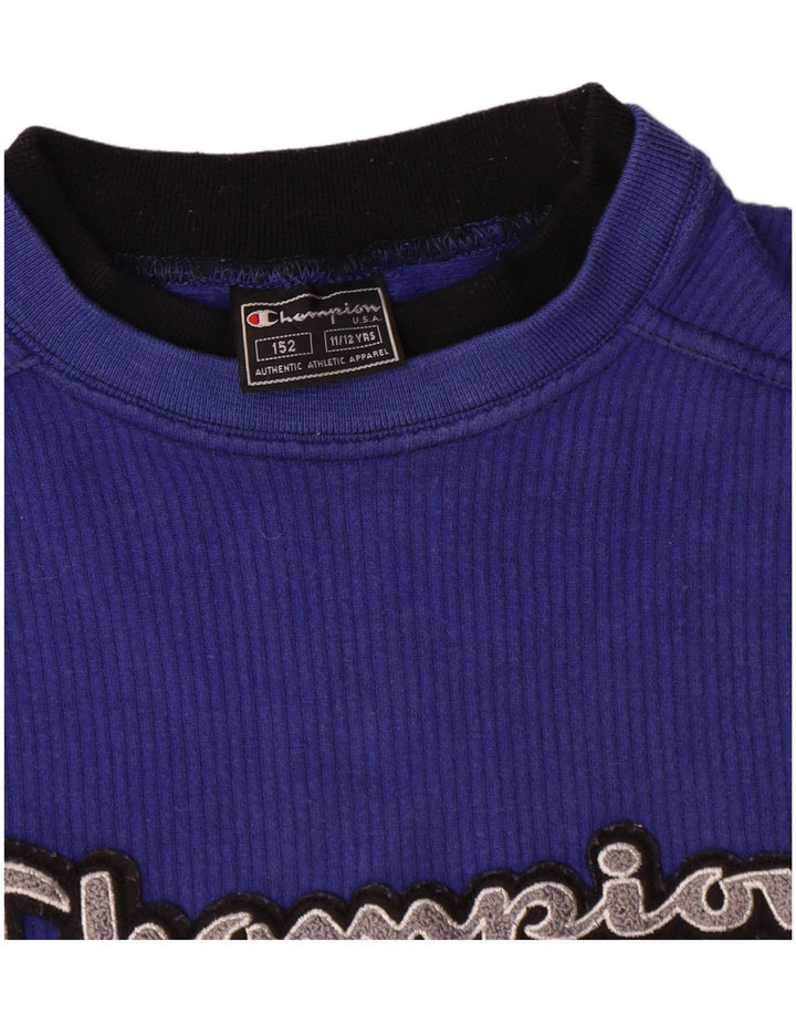 Champion Sweatshirt mit Grafik für Jungen, 11–12 Jahre, blaue Baumwolle