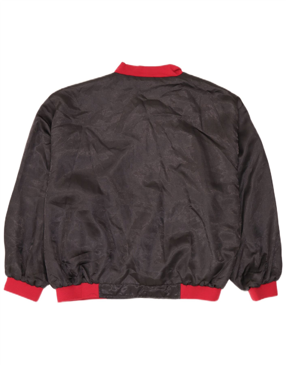 Vintage Herren Bomberjacke UK 38 Mittelschwarzes Colourblock-Polyamid