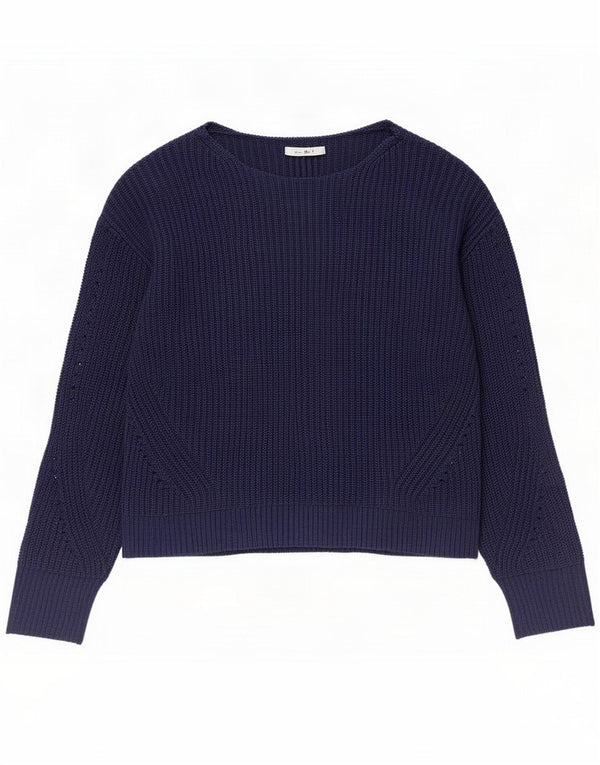 White Stuff Damen-Pullover mit U-Boot-Ausschnitt, UK 12, mittleres Marineblau