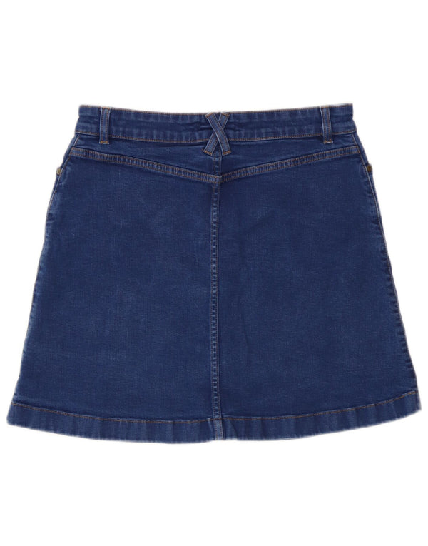 Oasis Damen Jeansrock UK 12 Medium W30 Blaue Baumwolle