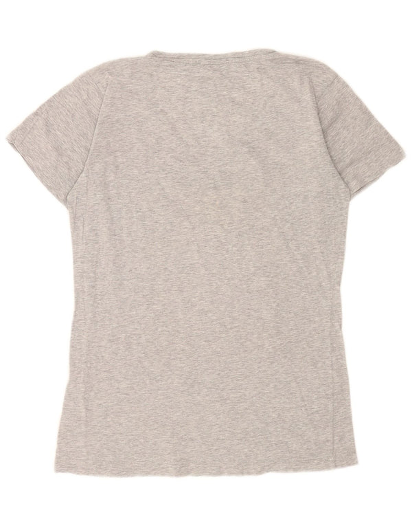 Diesel Womens Graphic T-Shirt Top UK 10 Small Grau meliert