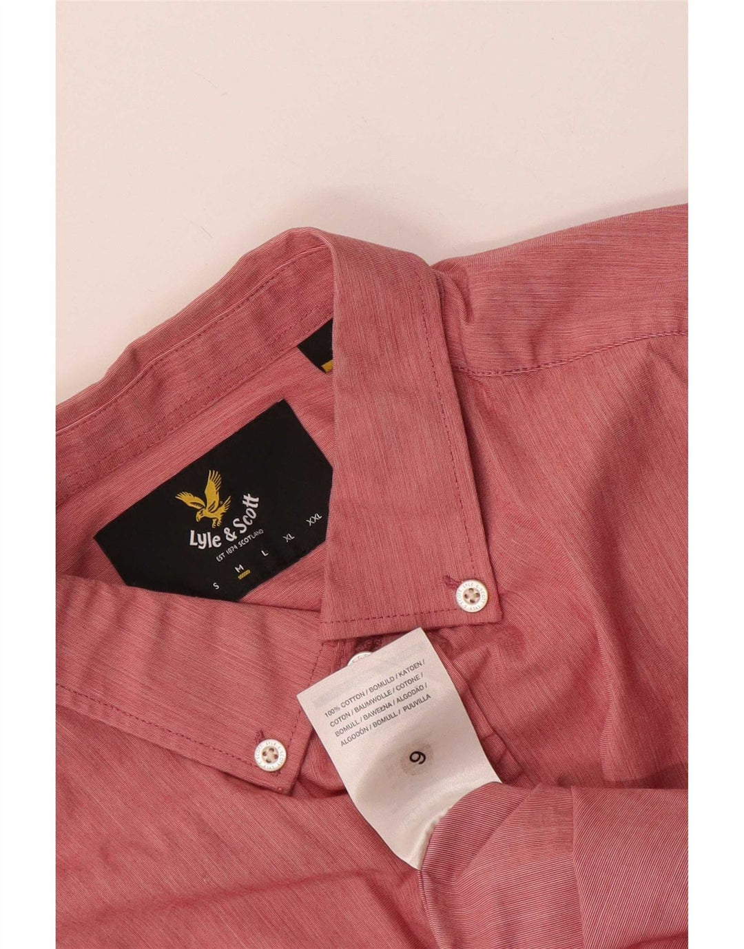 Lyle & Scott Herrenhemd aus mittelrosa Baumwolle