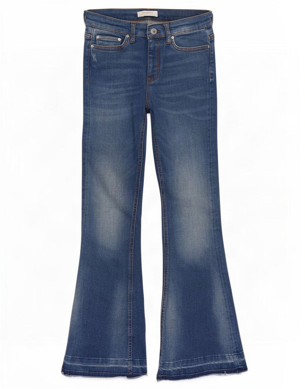Zara Damen Schlagjeans EU 36 XS W26 L28 Blaue Baumwolle