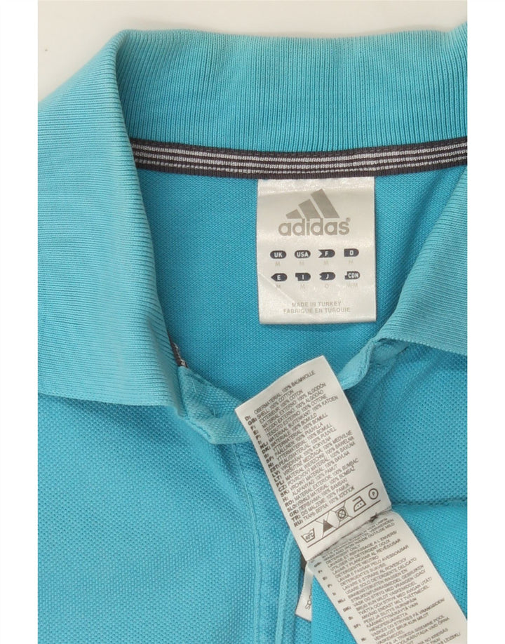 ADIDAS Mens Polo Shirt Medium Blue Cotton Vintage Adidas and Second-Hand Adidas from Messina Hembry 