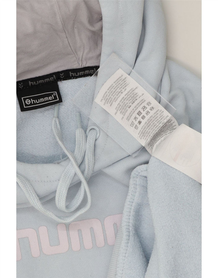 HUMMEL Mens Graphic Hoodie Jumper Large Blue Cotton Vintage Hummel and Second-Hand Hummel from Messina Hembry 