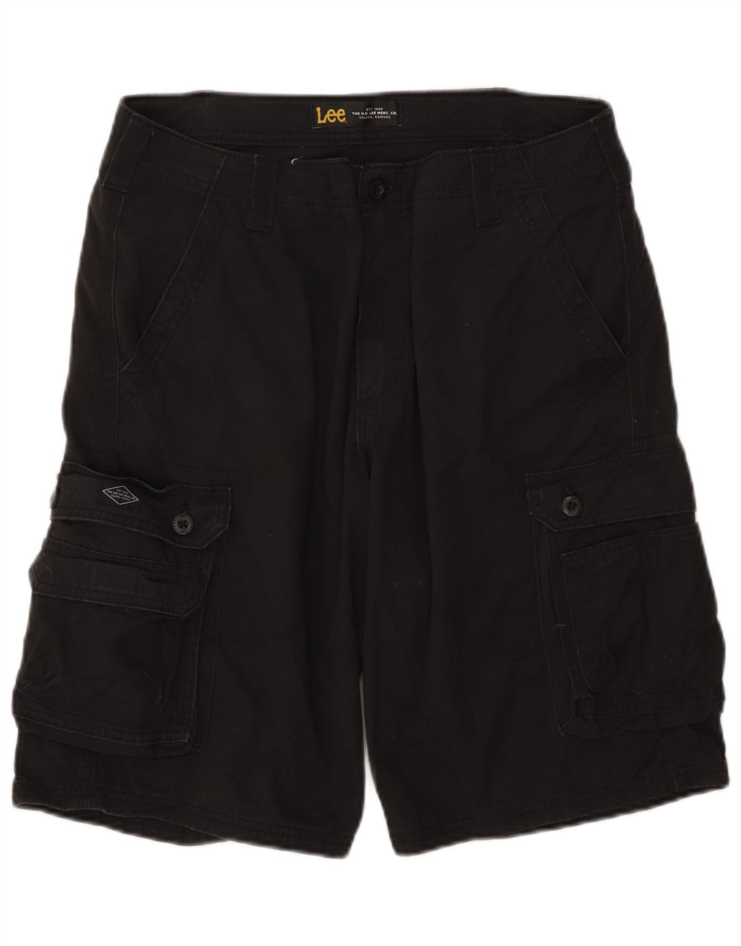 Lee Herren Cargoshorts W34 Große schwarze Baumwolle
