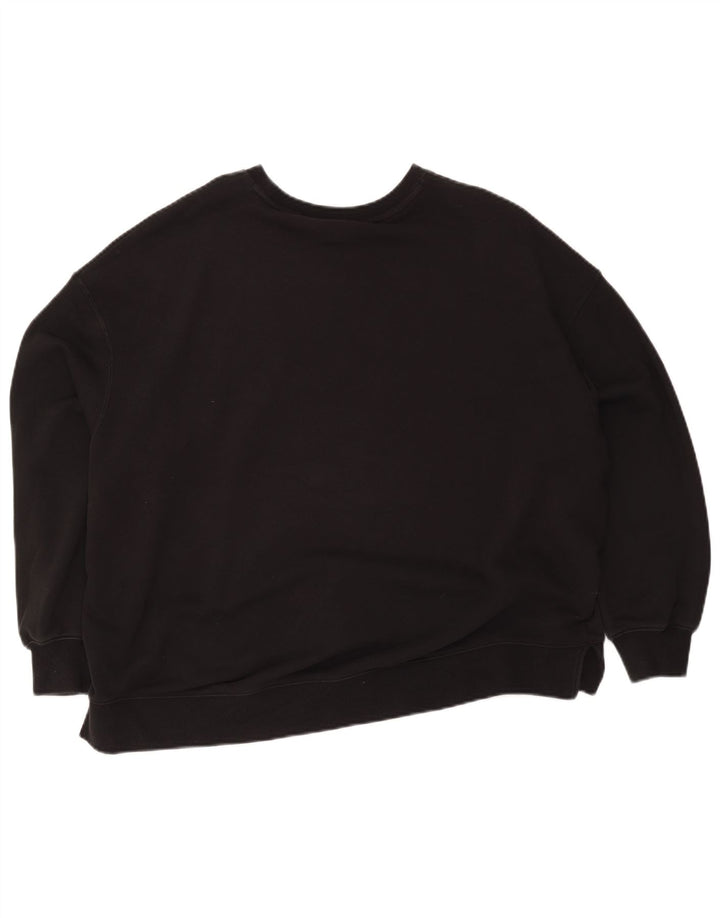 Puma Womens Graphic Oversized Sweatshirt Pullover UK 16 Großes schwarzes Blumenmuster