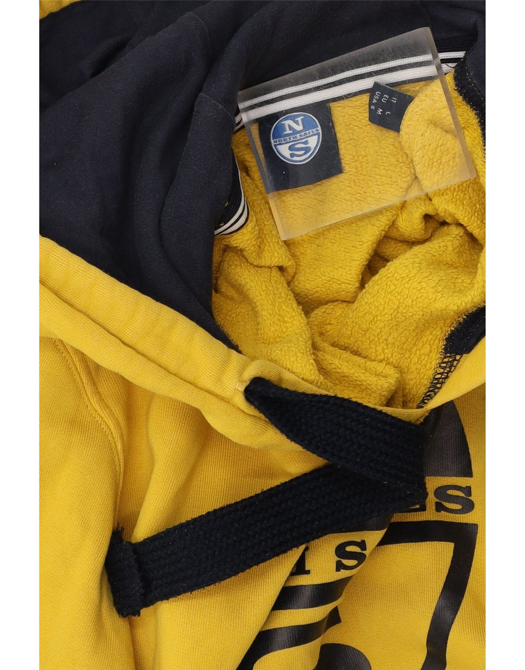 North Sails Herren-Kapuzenpullover mit Grafik, mittelgelbe Baumwolle
