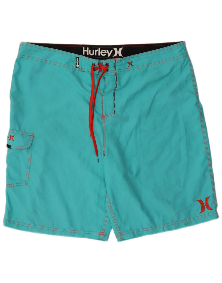 Hurley Herren Badeshorts XL Türkis Polyester