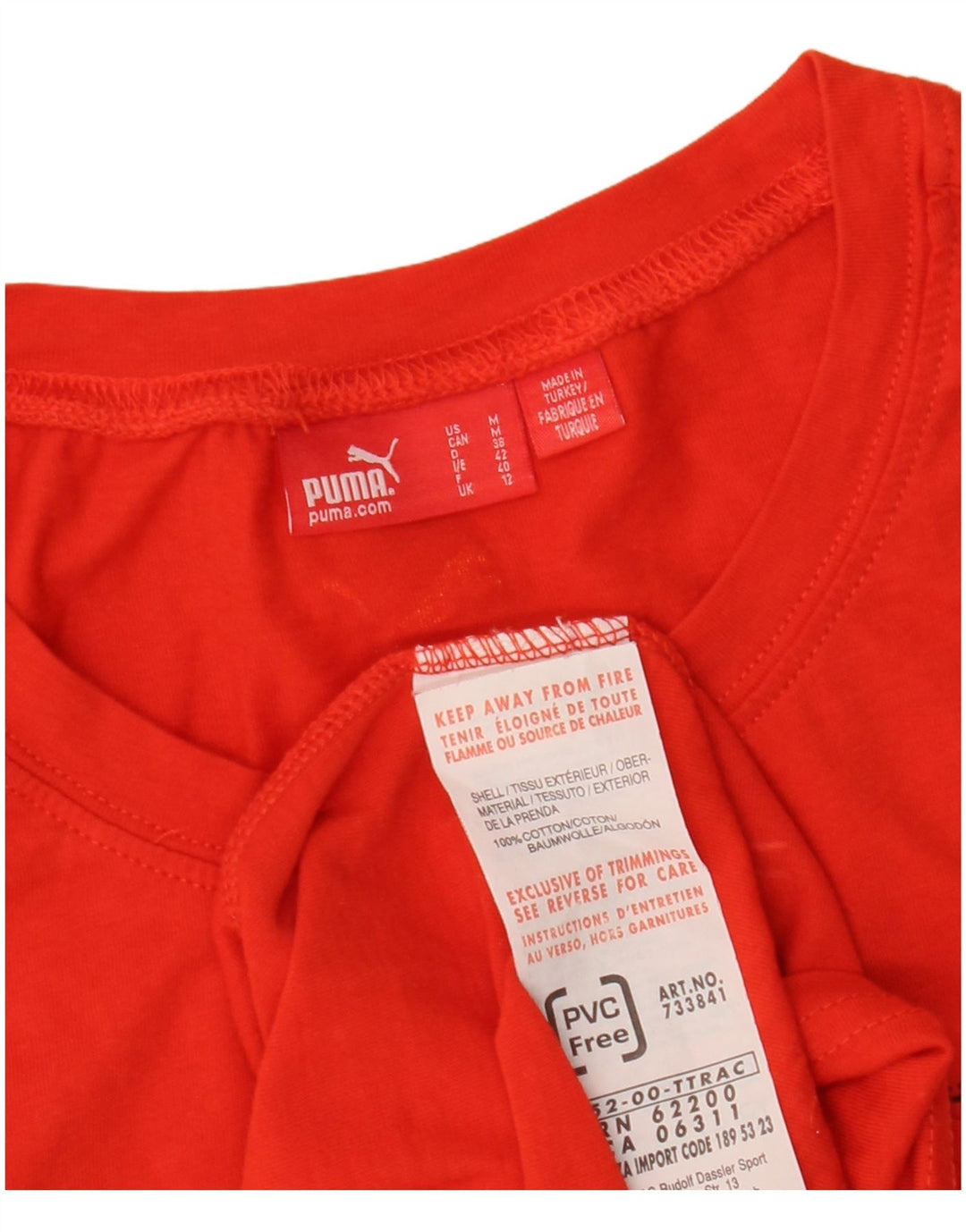 PUMA Damen Espana Graphic T-Shirt Top UK 12 Mittelrote Baumwolle