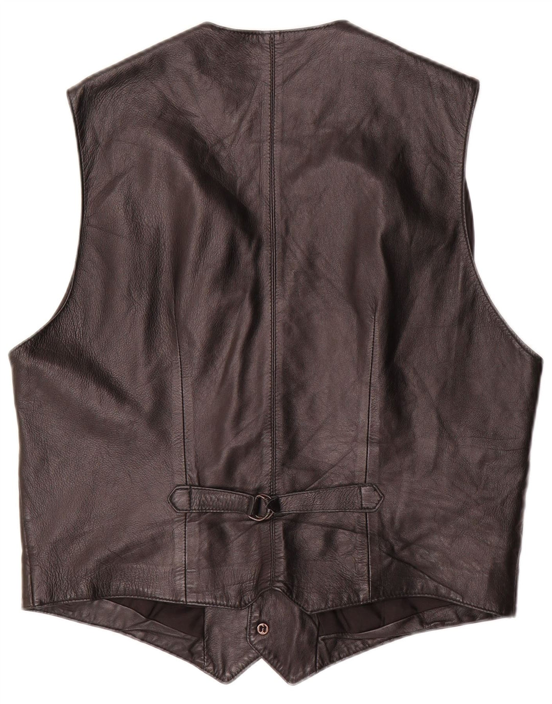 Vintage Herren Lederweste IT 52 Großes schwarzes Leder