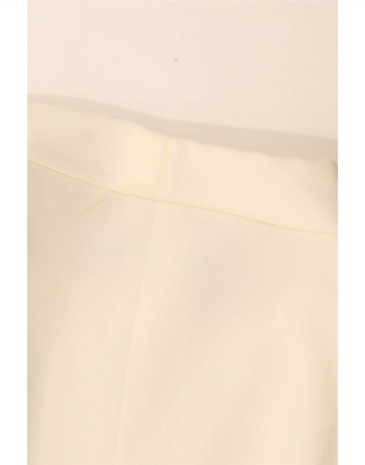 Marella Damen 1-Knopf-Blazer-Jacke, UK 14, groß, weißes Triacetat