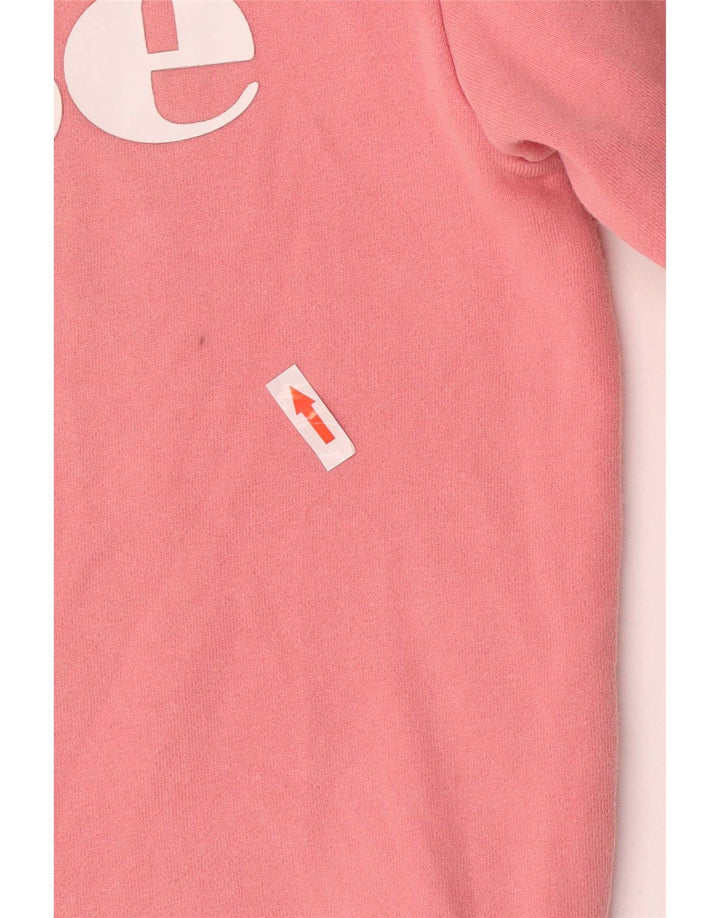 Ellesse Womens Graphic Sweatshirt Pullover UK 10 Small Rosa Baumwolle