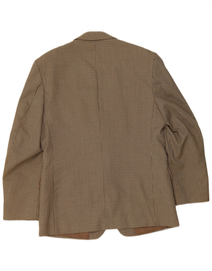 Bersani Herren-Blazer mit 2 Knöpfen, Gr. 40, Braun, Polyester mit Hahnentrittmuster