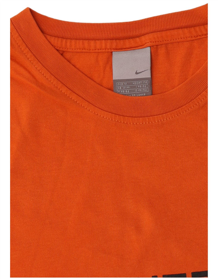 Nike Herren Grafik T-Shirt Top UK 39/41 Medium Orange