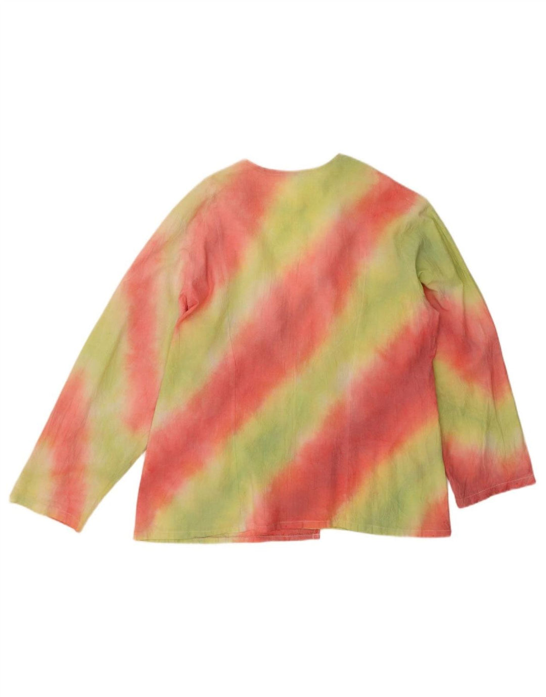 VINTAGE Womens Cardigan Top UK 14 Large Multicoloured Tie Dye