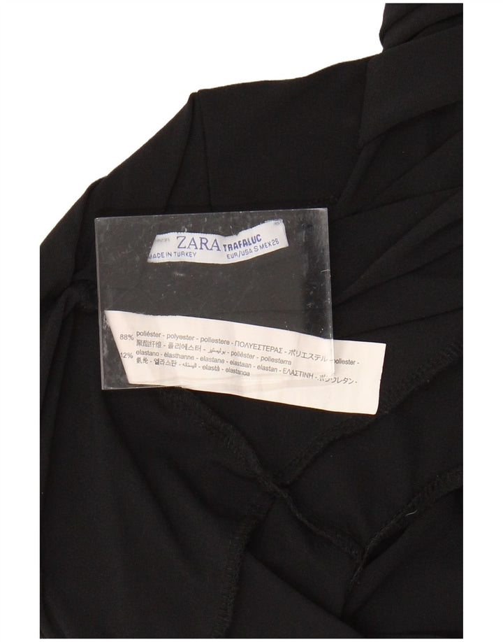 ZARA Damen Trafaluc Ärmelloser Body UK 10 Small Schwarz Polyester