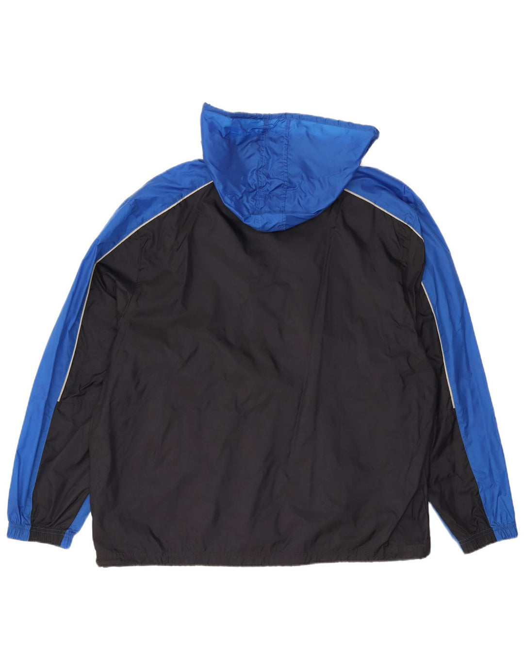 Puma Herren-Regenjacke mit Kapuze, Größe 40, groß, blaues Colourblock-Nylon