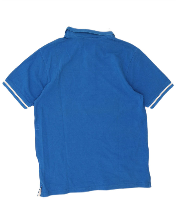 Champion Herren-Poloshirt aus mittelblauer, gestreifter Baumwolle