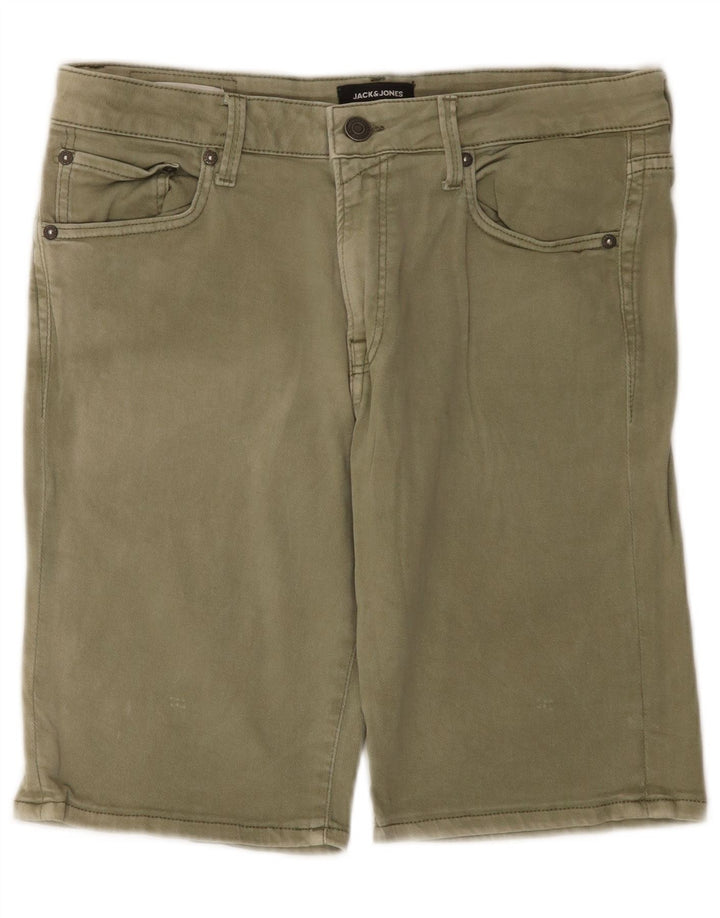 Jack & Jones Herren-Jeansshorts, Größe L, W34, Khaki