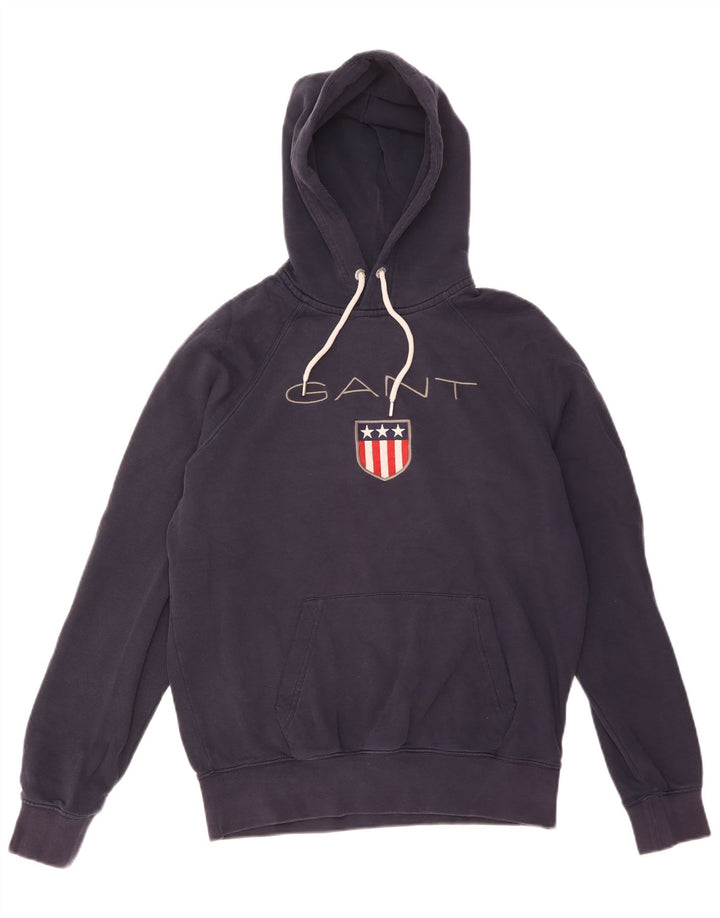 Gant Herren-Kapuzenpullover mit Grafik, mittelmarineblau, Baumwolle