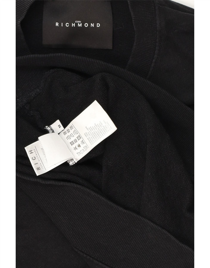 RICHMOND Herren-Sweatshirt mit Grafik, mittlere schwarze Baumwolle