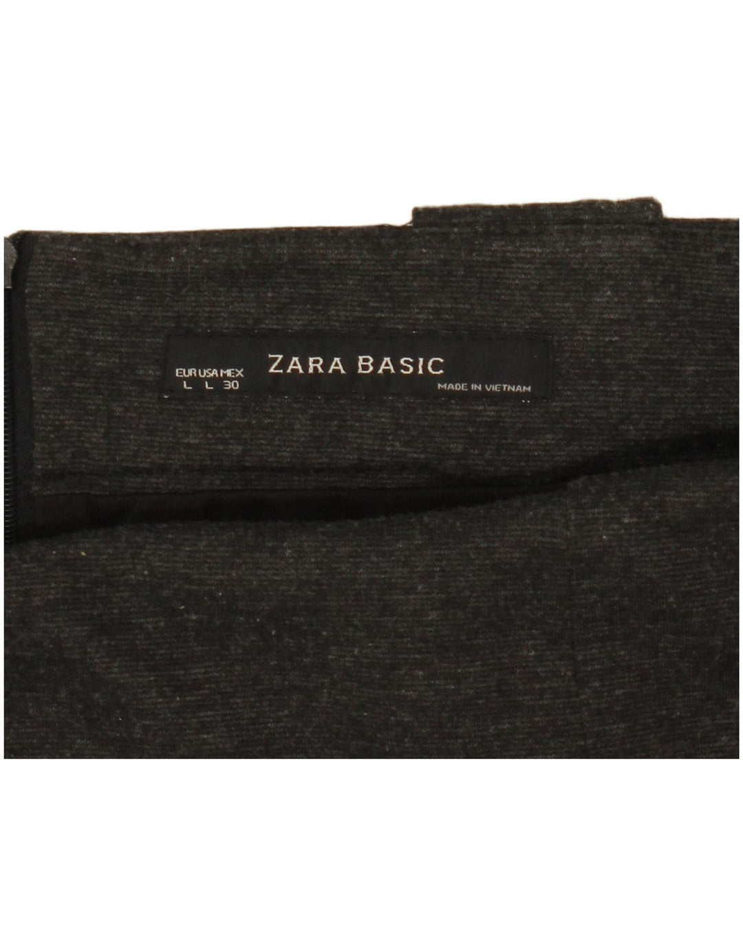 Zara Damen Bleistiftrock Large W30 Grau meliert