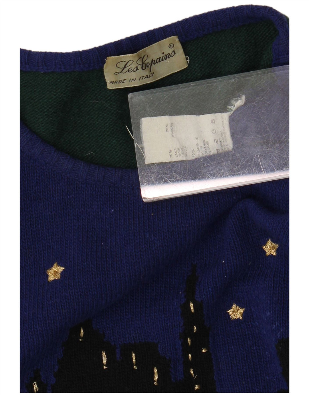 LES COPAINS Damen-Pullover mit Rundhalsausschnitt, Gr. 18, XL, Grün, Farbblock