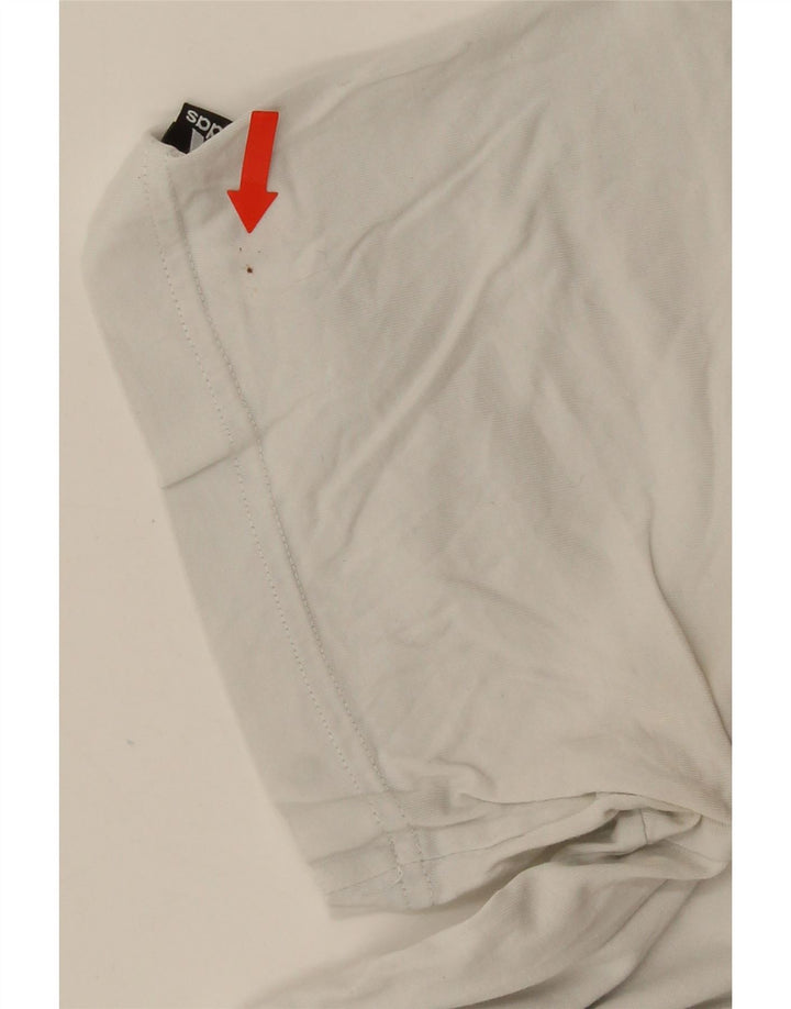 ADIDAS Herren Grafik T-Shirt Top Große weiße Baumwolle