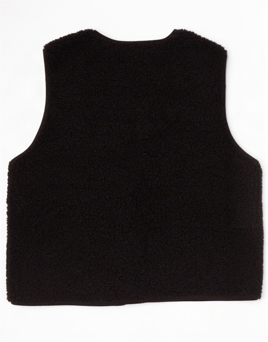 Zara Damen-Oversize-Fleeceweste, UK 10, Small, Schwarz, Polyester