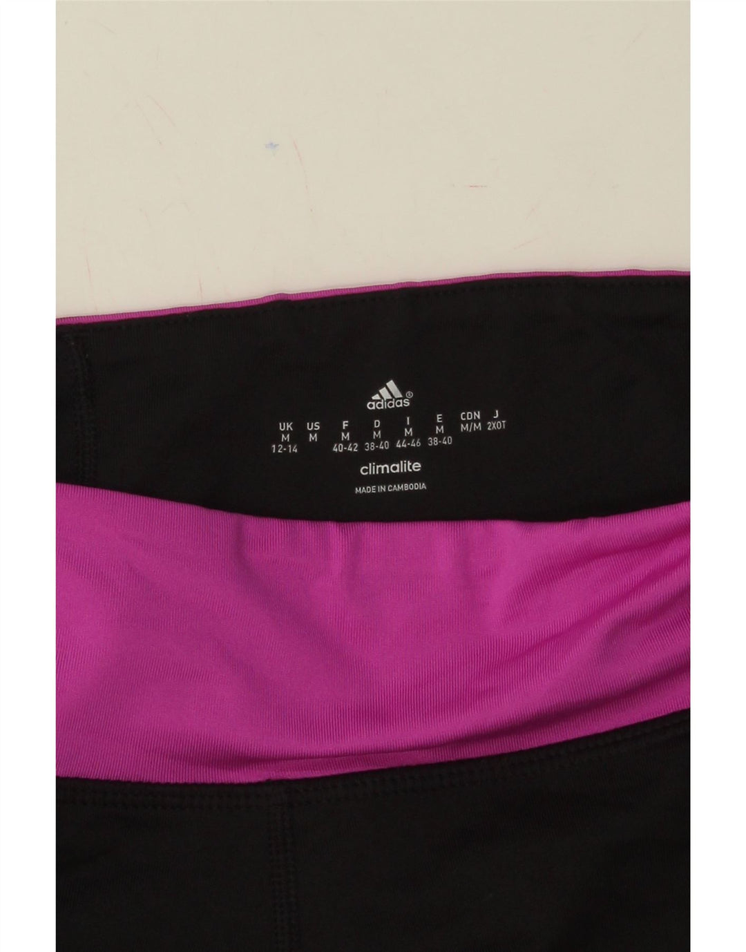 ADIDAS Womens Climalite Capri Leggings UK 12/14 Medium  Black Polyester Vintage Adidas and Second-Hand Adidas from Messina Hembry 