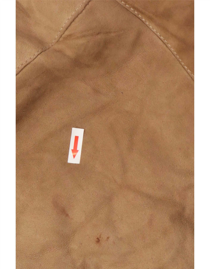 Vintage Damen Lammfelljacke UK 14 Medium Beige