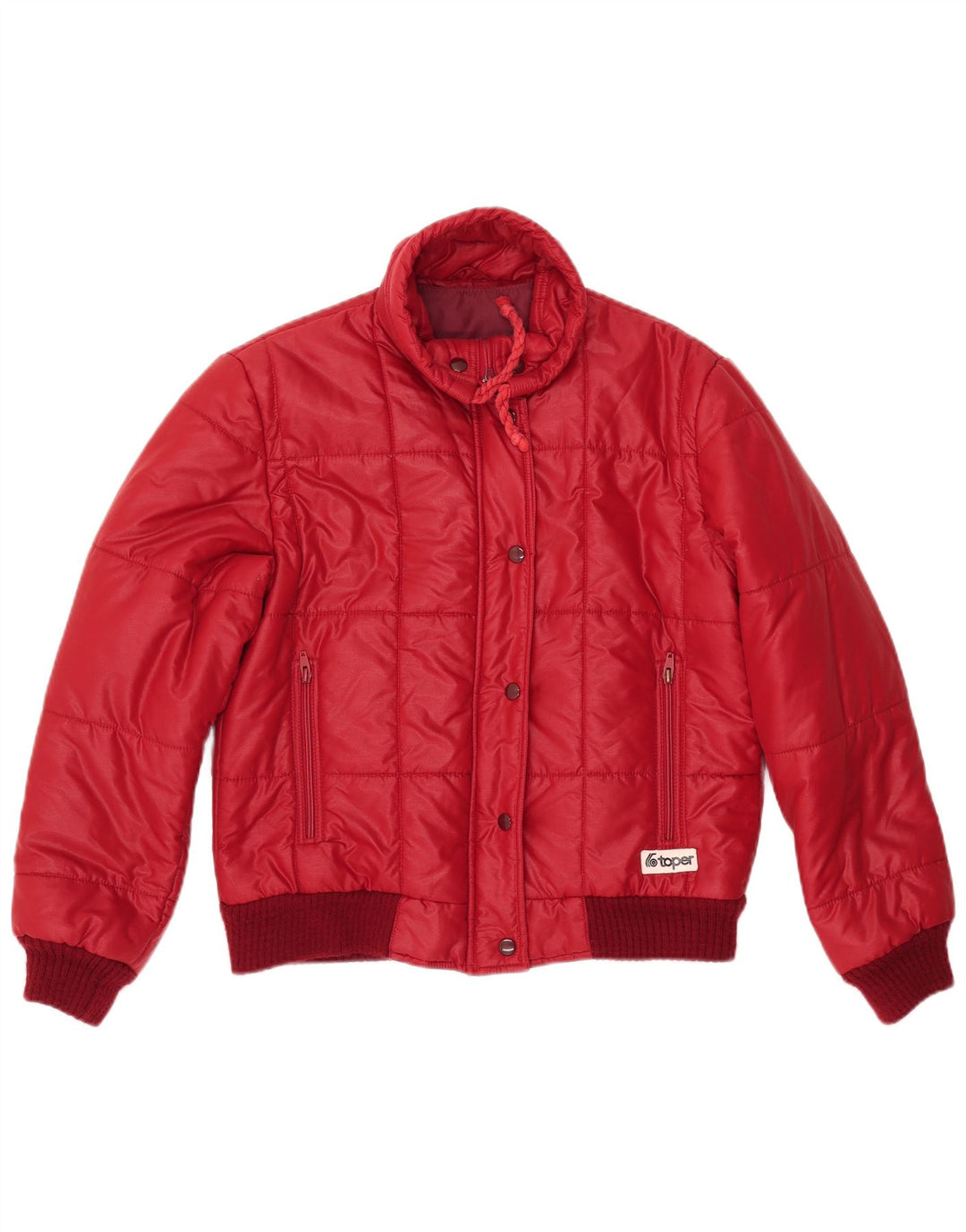 VINTAGE Wattierte Damenjacke EU 40 Mittelrot