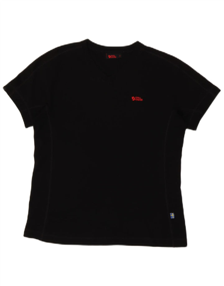 Fjall Raven Damen T-Shirt Top UK 12 Medium Schwarz Polyester