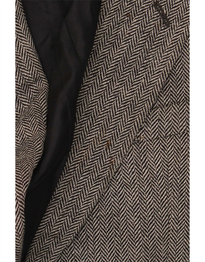 Marks & Spencer Herren-Blazer mit 2 Knöpfen, Gr. 42, groß, grau, Fischgrätenmuster