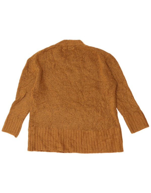 Zara Damen-Pullover, übergroß, Rundhalsausschnitt, Gr. 10, Small Khaki